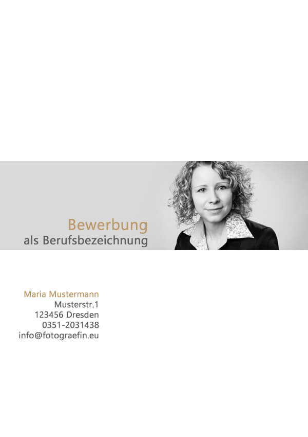 Deckblatt einer Bewerbung Muster